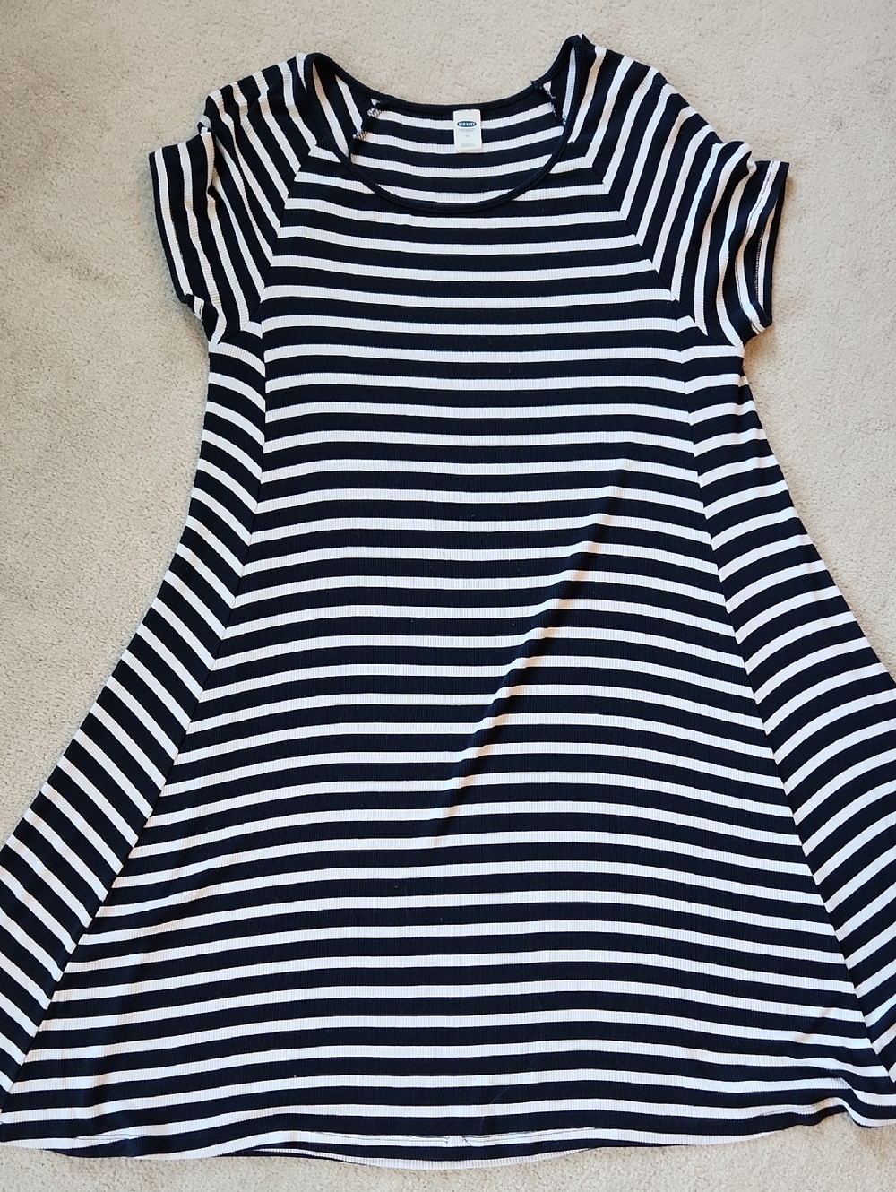 Old Navy Ribbed Short Sleeve Swing Dress - Medium